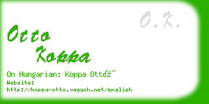 otto koppa business card